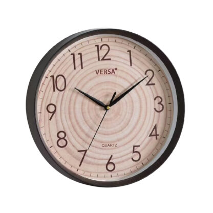 ROUND WOODEN EFFECT WALL CLOCK 30.6CM