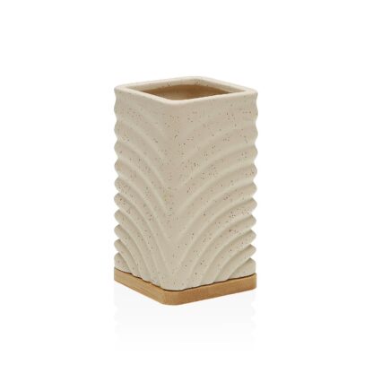 BEIGE WAVES TOOTHBRUSH HOLDER