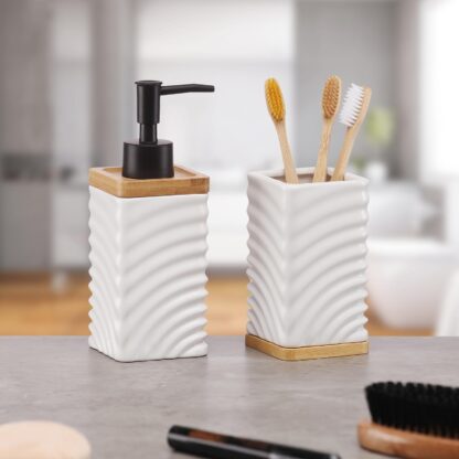 WHITE WAVES TOOTHBRUSH HOLDER - Image 2