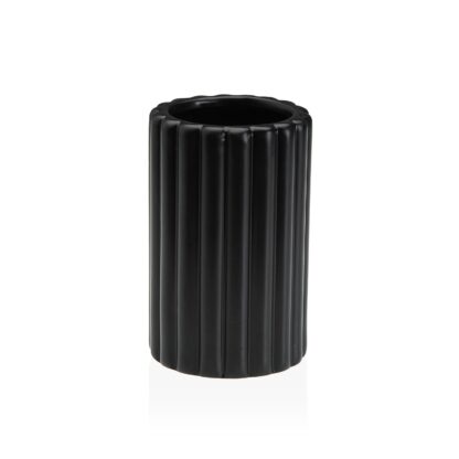 BLACK STRIPED TOOTHBRUSH HOLDER