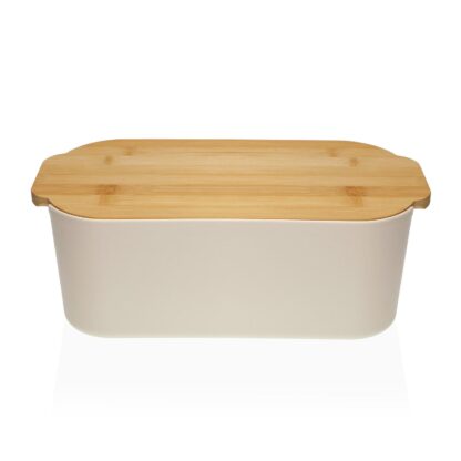 WHITE BREAD BIN WITH CUTTING BOARD