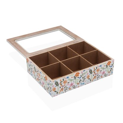 WOODEN TEA BOX FLOWERS - Image 2