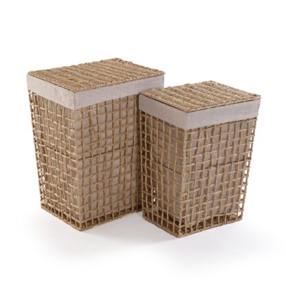 SET OF 2 TALL BASKETS BROWN NADIR