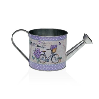 26 CM BLUE WATERING CAN WITH LAVENDER