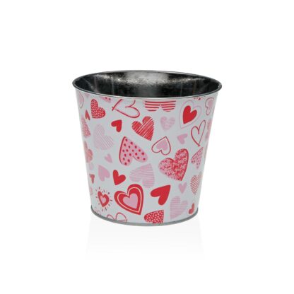 SMALL METAL POT WITH HEARTS