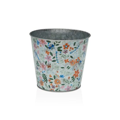 FLOWER ROSE SMALL METAL FLOWERPOT