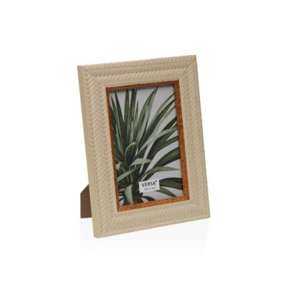 BROWN PHOTO FRAME WITH DARK BROWN DETAIL 10 X 15