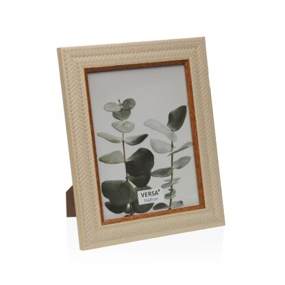 BROWN PHOTO FRAME WITH DARK BROWN DETAIL 15 X 20