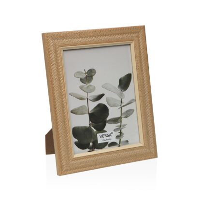 BROWN PHOTO FRAME WITH CREAM DETAIL 15 X 20