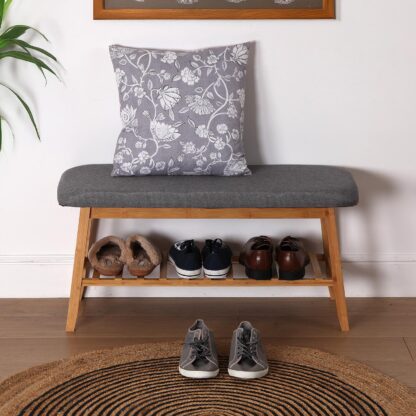 BLACK JUTE RUG WITH CIRCLES - Image 2