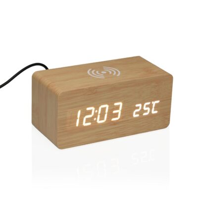 RECTANGULAR CLOCK WITH CHARGING STATION