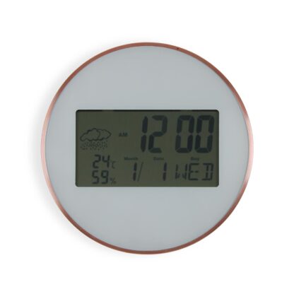 WHITE DIGITAL WALL CLOCK