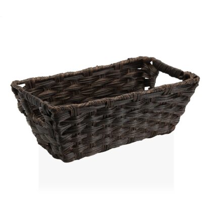BLACK BROWN BASKET WITH HANDLE