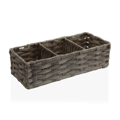 GREY  BASKET 3 COMPARTMENTS
