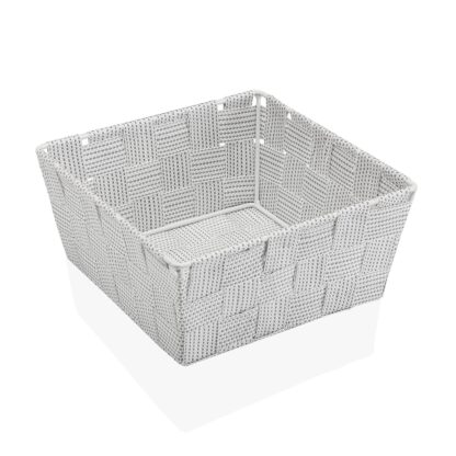 WHITE MEDIUM BASKET