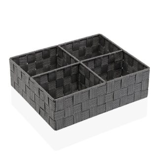 DARK GREY BOX WITH 4 COMPARTM
