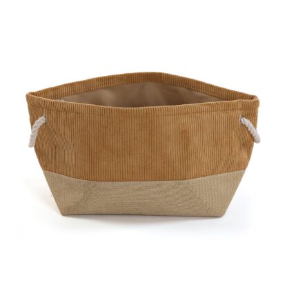 BROWN CORDUROY BASKET