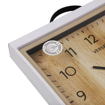 SQUARE WOODEN EFFECT WALL CLOCK 30.8CM - Image 4