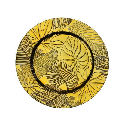 GOLD LEAF CHARGER PLATE