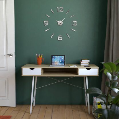 SILVER FINISHING STICKER CLOCK - Image 2