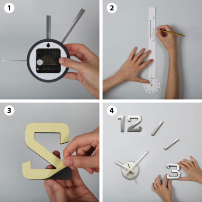 SILVER FINISHING STICKER CLOCK - Image 3