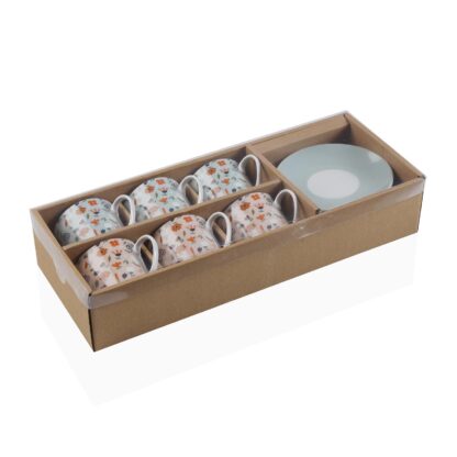 SET 6 TEA CUPS WITH PLATE - Image 2