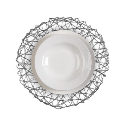 ROUND SILVER NET PLACEMAT - Image 2