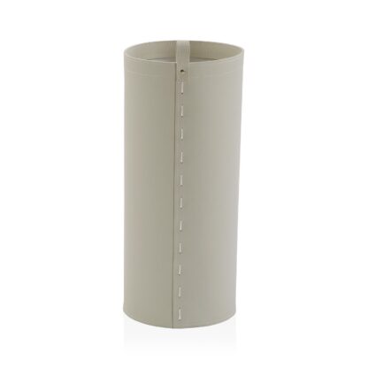 CREAM LEATHER UMBRELLA STAND - Image 2