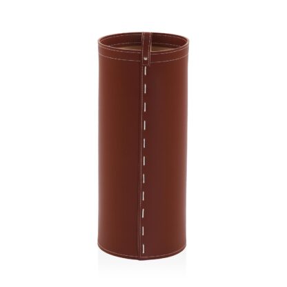 BROWN LEATHER UMBRELLA STAND - Image 2