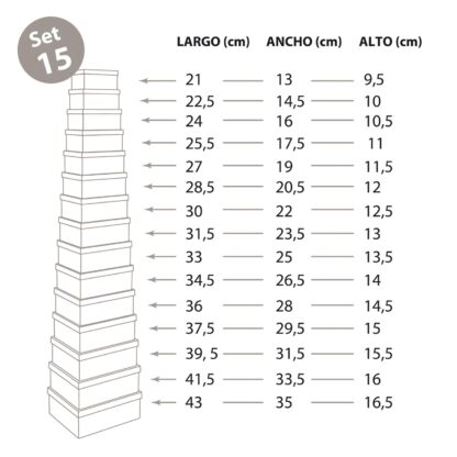 SET OF 15 CARDBOARD BOXES SERPENTINE - Image 4