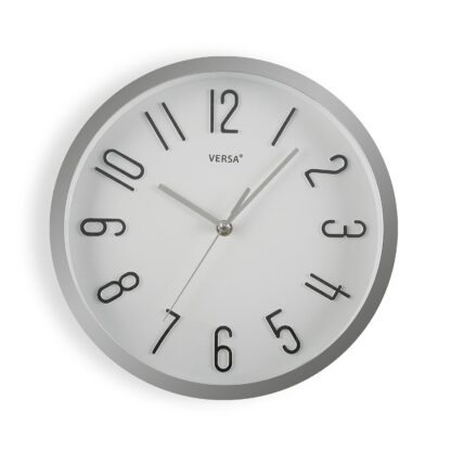 SILVER WALL CLOCK 30CM