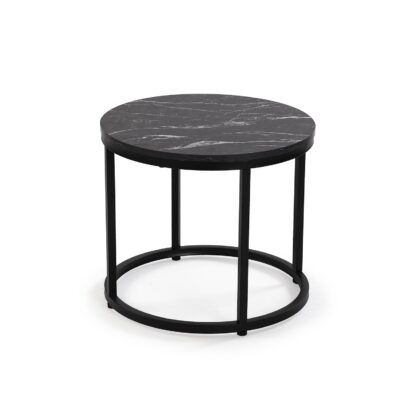 SET OF 2 MARBLE-EFFECT TABLES AUREA - Image 5