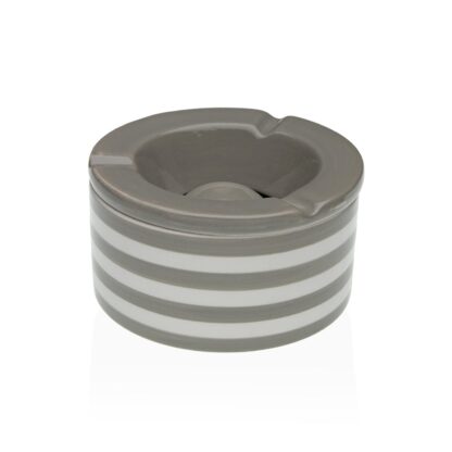 GREY STRIPED ASHTRAY
