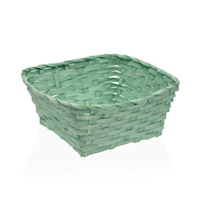 GREEN SQUARE BASKET 20CM