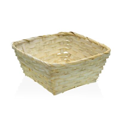 YELLOW SQUARE BASKET 20CM