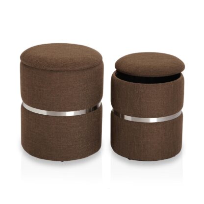 SET 2 STORAGE OTTOMAN