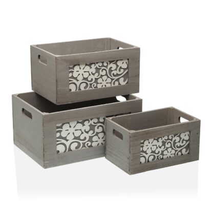 SET OF 3 WOODEN BOXES