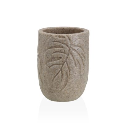 PALM LEAVES BEIGE TOOTHBRUSH HOLDER