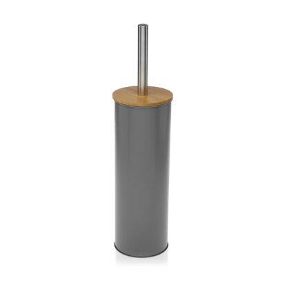 GREY BAMBOO-LID TOILET BRUSH
