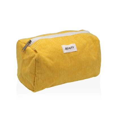 YELLOW CORDUROY VANITY CASE