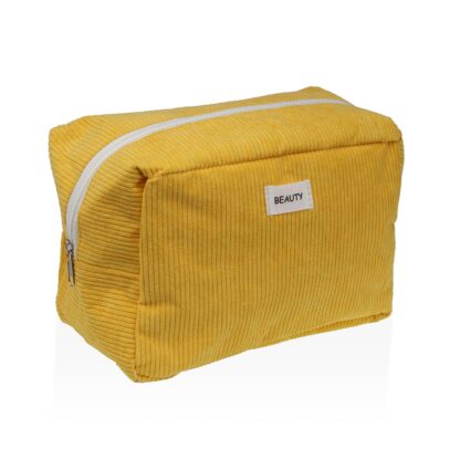 LARGE YELLOW CORDUROY VANITY CASE