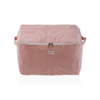 MEDIUM PINK CORDUROY STORAGE BOX