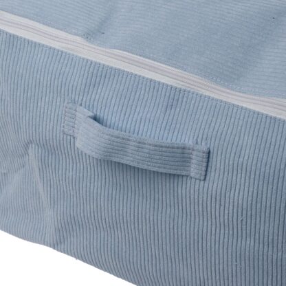 MEDIUM BLUE CORDUROY STORAGE BOX - Image 3