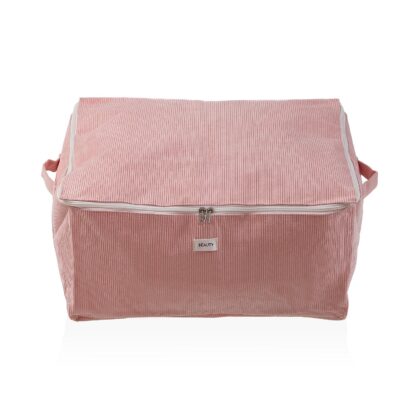 LARGE PINK CORDUROY STORAGE BOX