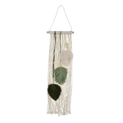 WALL DECORATION MACRAMÉ GREEN LEAVES