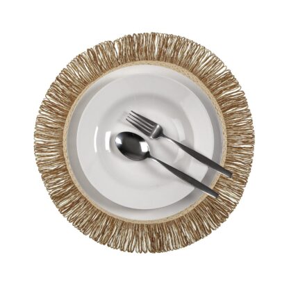 WHITE FRINGED PLACEMAT - Image 2