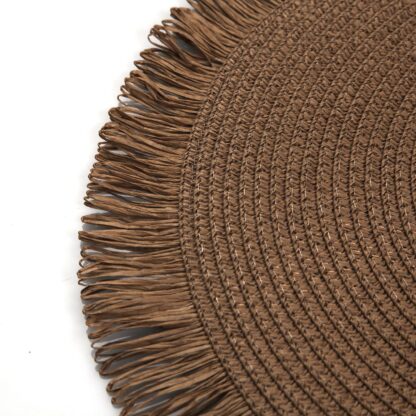 LIGHT BROWN FRINGED PLACEMAT - Image 3