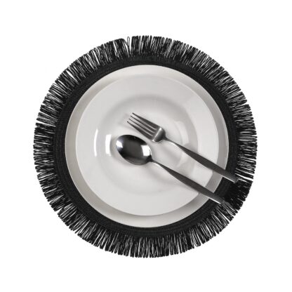 BLACK FRINGED PLACEMAT - Image 2