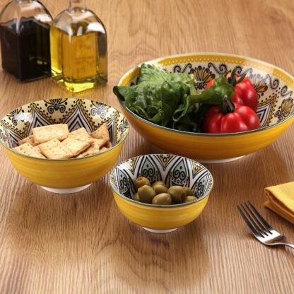 YELLOW SALAD BOWL 23CM - Image 3