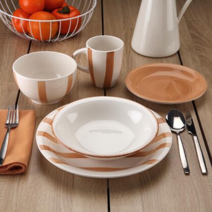 18-PIECE LIGIA OCHRE DINNER SET - Image 3